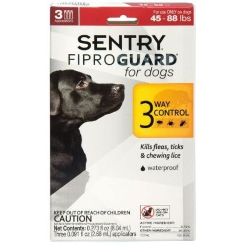 Sentry FiproGuard for Dogs - Dogs 45-88 lbs (3 Doses) Sentry FiproGuard for Dogs - Dogs 45-88 lbs (3 Doses)
