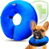 Inflatable Pet Collar dog collar Anti-bite Neck Elizabethan Collar Cute Cat Dog Puppy Neck Protective Circle Collar For Small Large Dogs - Blue - M