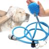 New Pet Bath Head Tool Comfortable Massager Shower Head Tool Cleaning Washing Sprayer Dog Brush Pet Bathing Supplies - Blue - M 2.5m
