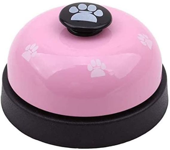 Pet Training Bell Clicker with Non Skid Base, Pet Potty Training Clock, Communication Tool Cat Interactive Device - light pink Pet Training Bell Clicker with Non Skid Base, Pet Potty Training Clock, Communication Tool Cat Interactive Device - light pink