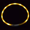 Pet's LED Collar With USB Rechargeable Glowing Lighted Up & Cuttable Waterproof Safety For Dogs - Yellow - One-size