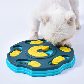 1pc Dog Puzzle Toys For Large Medium Small Dogs Pet Food Toy; Interactive Treat Dispenser - Blue - One Size-24*24*3cm