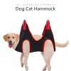 Pet Grooming Hammock For Dog & Cat; Cat Hammock Restraint Bag For Bathing Trimming Nail Clipping - Black Red Edge - XS