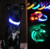 Pet Dog Nylon Safety Collar LED Light Puppy Necklace Dog Accessories - pink