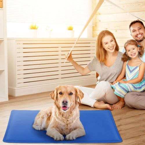 Pet Dog Cooling Mat Pressure Activated Gel Self Cooling Mat Pad Pet Cooling Bed Mats Portable Pet Cooling Mat L Size - XL Pet Dog Cooling Mat Pressure Activated Gel Self Cooling Mat Pad Pet Cooling Bed Mats Portable Pet Cooling Mat L Size - XL