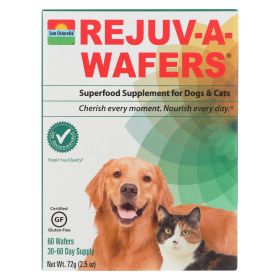 Sun Chlorella Rejuv-a-wafers Superfood Supplement For Dogs And Cats - 60 Wafers - Default