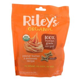 Riley's Organics Organic Dog Treats, Peanut Butter & Molasses Recipe, Small - Case Of 6 - 5 Oz - Default