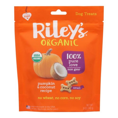 Riley's Organics Organic Dog Treats, Pumpkin & Coconut Recipe, Small - Case Of 6 - 5 Oz - Default