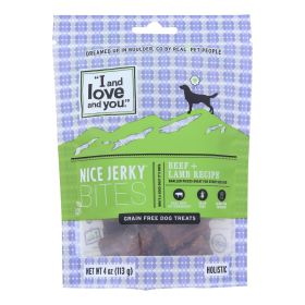 I And Love And You Nice Beef + Lamb Jerky Bites Dog Treats - Case Of 6 - 4 Oz - Default