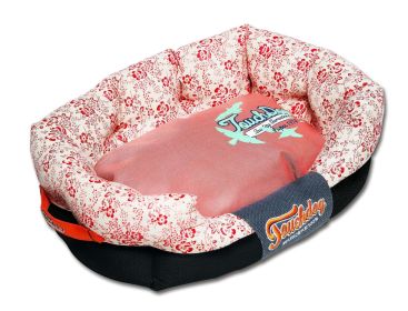 Touchdog Floral-Galore Ultra-Plush Rectangular Rounded Designer Dog Bed - Medium