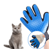 Pet Hair Deshedding Brush Comb Glove For Pet Dog Cleaning Massage Glove - Black & Blue - Right