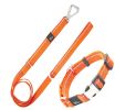 Pet Life 'Advent' Outdoor Series 3M Reflective 2-in-1 Durable Martingale Training Dog Leash and Collar - Orange - Small