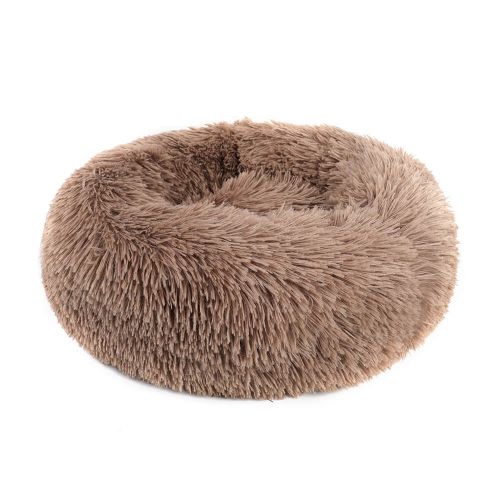 Small Large Pet Dog Puppy Cat Calming Bed Cozy Warm Plush Sleeping Mat Kennel, Round - 31in - Khaki Small Large Pet Dog Puppy Cat Calming Bed Cozy Warm Plush Sleeping Mat Kennel, Round - 31in - Khaki