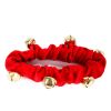 Christmas Pet Ring Bell Decorative Set Holiday Dressing Dog Neck Fringe with Foot Cover Bell Set; dog collar; cat dollar - M