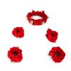 Christmas Pet Ring Bell Decorative Set Holiday Dressing Dog Neck Fringe with Foot Cover Bell Set; dog collar; cat dollar - M