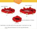 Christmas Pet Ring Bell Decorative Set Holiday Dressing Dog Neck Fringe with Foot Cover Bell Set; dog collar; cat dollar - M