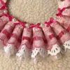 Retro Pink Lace Collars European Style Beads Handmade Cat/Dog Necklace 8.2-11.2" - Default