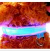 Pet Dog Nylon Safety Collar LED Light Puppy Necklace Dog Accessories - pink