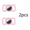 2pcs Pet Silicone Protective Case Dog Cat Collar Loop For Apple Airtags Cover For Air Tags Locator Tracker Anti-lost Device New - pink 2pcs