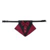 wedding suit dog collar pet saliva towel dog wedding triangle scarf - Red and black triangle scarf collar set - M