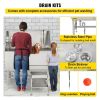 VEVOR 50 Inch Dog Grooming Tub Professional Stainless Steel Pet Dog Bath Tub with Steps Faucet & Accessories Dog Washing Station Right Door - Default