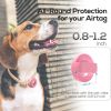 2pcs Silicone Airtag Case For Apple Cat Dog Collar Clip Cover Pet Anti-loss Locator Tracker Protective Sleeve Airtags Accessories - Fluorescent Pink -