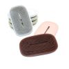 Soap Holder 2-in-1 Silicone + Soft Bath Brush Soap Box for Home Travel Soap Dish Bathroom Accessories - brown