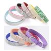 Dog Collar Crystal Glitter Rhinestone Pet Collars Zinc Alloy Buckle Collar For Small Medium Dogs Cats Chihuahua Pug Dog Collar - Red - M