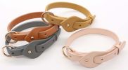 Pet Life 'Ever-Craft' Boutique Series Adjustable Designer Leather Dog Collar - Apricot - Medium