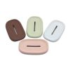 Soap Holder 2-in-1 Silicone + Soft Bath Brush Soap Box for Home Travel Soap Dish Bathroom Accessories - brown