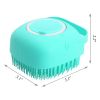 Pet Dog Shampoo Massager Brush Cat Massage Comb Grooming Scrubber Shower Brush For Bathing Short Hair Soft Silicone Brushes - Yellow