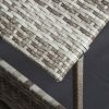 Wicker Dog House Outdoor with Canopy, Rattan Dog Bed with Water-resistant Cushion, for Small and Medium Dogs, Cream - as Pic