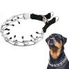 Dog Prong Collar; Adjustable Dog Training Collar For Medium Large Dogs; Pet Collar - black - L