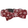 Sunflower Christmas Pet Collar Pet Bow Tie Collar With Adjustable Buckle For Dogs And Cats - Dark Green - XS