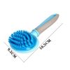Dog brush High Quality Silicone Pet Dog Cat Grooming Comb Brush for Bathing Cleaning Massage Plastic Brush Comb for Dogs Cats - Pink