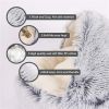 New Style Pet Cat Bed Dog Bed Round Plush Warm Cat's House Soft Long Plush Best Pet Bed Dogs For Cats Nest 2 In 1 Cat Accessorie - pink - 50cm