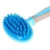 Dog brush High Quality Silicone Pet Dog Cat Grooming Comb Brush for Bathing Cleaning Massage Plastic Brush Comb for Dogs Cats - Pink