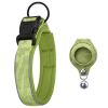 Cross-border new dog collar airtag locator anti-lost pet collar; Pet Collar with AirTag Case Holder - Camouflage green collar set - Size S: 2.5 * 30-3