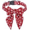 Sunflower Christmas Pet Collar Pet Bow Tie Collar With Adjustable Buckle For Dogs And Cats - Army Green - XS