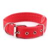 Pet Collar Simple Solid Color Dog Collar Leather Lining Adjustable Small Dog Collar Bichon Labrador Medium To Large Dog Collar - red - 2.0cm*48cm