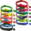 Small Pet Color Buckle Reflective Collars 1.0 Patch Bells Dog Collar Safety Adjustable For Cats Puppy Night Outdoor Supplies - Fluorescent Green - 19x