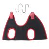 Pet Grooming Hammock For Dog & Cat; Cat Hammock Restraint Bag For Bathing Trimming Nail Clipping - Black Red Edge - XS