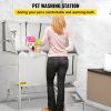 VEVOR 50 Inch Dog Grooming Tub Professional Stainless Steel Pet Dog Bath Tub with Steps Faucet & Accessories Dog Washing Station Right Door - Default