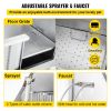 VEVOR 50 Inch Dog Grooming Tub Professional Stainless Steel Pet Dog Bath Tub with Steps Faucet & Accessories Dog Washing Station Right Door - Default