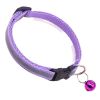 Nylon Collar Reflective With Small Bell For Dog & Cat; Dog Collar; Adjustable dog collar - Purple - Adjustment: 19-32cm